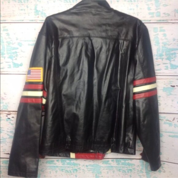 Fox Indiana Racing Leather Jacket 4X Biker Moto - Picture 5 of 8
